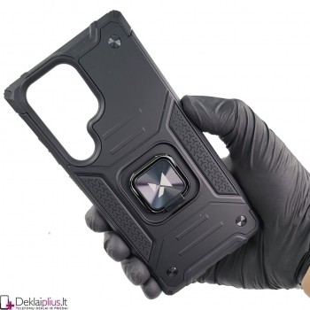 Wozinsky smūgiams atsparus dėklas su žiedu - juodas (Samsung S23 Ultra) Wozinsky smūgiams atsparus dėklas su žiedu - juodas (Samsung S23 Ultra)